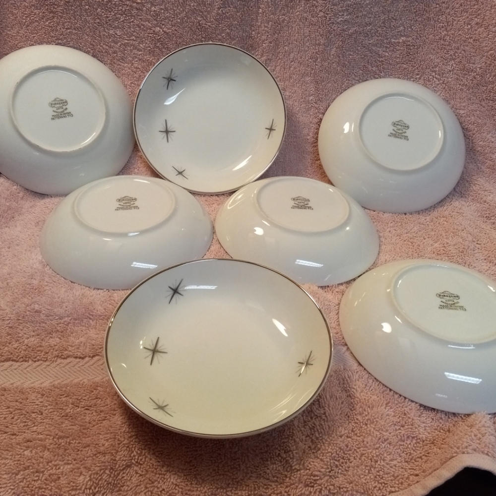 Fukagawa Arita 713 Fruit Bowl 5.75" Cross Star Atomic Starburst MCM VTG Berry - Picture 9 of 9